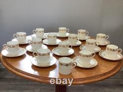 Wedgwood Gold Whitehall bone china 15 demitasse cups & 14 saucers, W4001