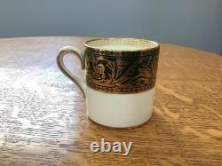 Wedgwood Green Florentine bone china 4 demitasse cups and saucers W4170