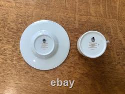 Wedgwood Green Florentine bone china 4 demitasse cups and saucers W4170