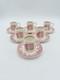 Wedgwood Harvard College 1636 6 Pink Demitasse Cups Saucers