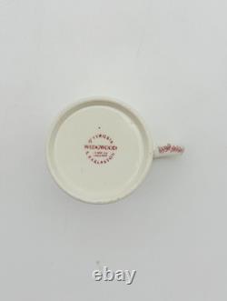 Wedgwood Harvard College 1636 6 Pink Demitasse Cups Saucers