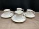 Wedgwood Isis England Bone China Set Of 4 Demitasse Cups & Saucers