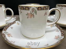 Wedgwood ISIS England Bone China Set of 4 Demitasse Cups & Saucers