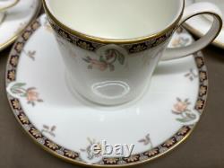 Wedgwood ISIS England Bone China Set of 4 Demitasse Cups & Saucers