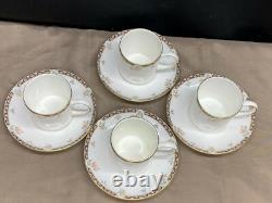 Wedgwood ISIS England Bone China Set of 4 Demitasse Cups & Saucers