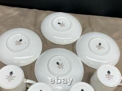 Wedgwood ISIS England Bone China Set of 4 Demitasse Cups & Saucers