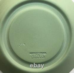 Wedgwood Jasperware Cream on Celadon Green Set of 6 Demitasse Cups Saucers-Mint