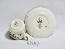 Wedgwood Louise British Aesthetic Movement Demitasse Cup & Saucer Sets (4) c1881