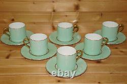 Wedgwood Mint Green 5198 (6) Demitasse Cups, 2¼ & (6) Demitasse Saucers, 4¾