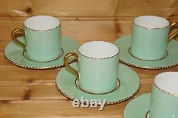 Wedgwood Mint Green 5198 (6) Demitasse Cups, 2¼ & (6) Demitasse Saucers, 4¾