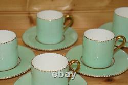 Wedgwood Mint Green 5198 (6) Demitasse Cups, 2¼ & (6) Demitasse Saucers, 4¾