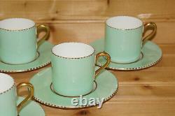 Wedgwood Mint Green 5198 (6) Demitasse Cups, 2¼ & (6) Demitasse Saucers, 4¾