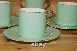 Wedgwood Mint Green 5198 (6) Demitasse Cups, 2¼ & (6) Demitasse Saucers, 4¾