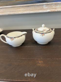 Wedgwood Osborne 13 Pc Set Tea Pot / Sugar Pot / Creamer/demitasse Cups/saucers