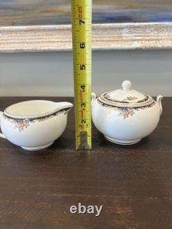 Wedgwood Osborne 13 Pc Set Tea Pot / Sugar Pot / Creamer/demitasse Cups/saucers