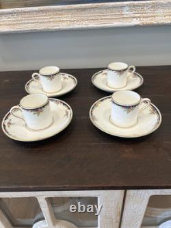 Wedgwood Osborne 13 Pc Set Tea Pot / Sugar Pot / Creamer/demitasse Cups/saucers
