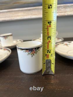 Wedgwood Osborne 13 Pc Set Tea Pot / Sugar Pot / Creamer/demitasse Cups/saucers