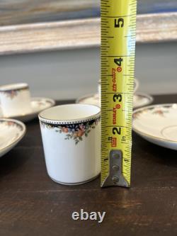 Wedgwood Osborne 13 Pc Set Tea Pot / Sugar Pot / Creamer/demitasse Cups/saucers