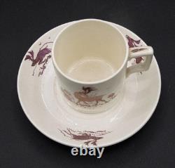 Wedgwood Queensware Reindeer Demitasse Cups & Saucers by Alfred Powell (1927)