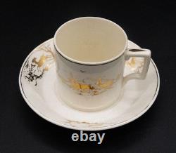 Wedgwood Queensware Reindeer Demitasse Cups & Saucers by Alfred Powell (1927)