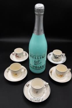 Wedgwood Queensware Reindeer Demitasse Cups & Saucers by Alfred Powell (1927)