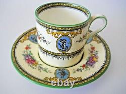 Wedgwood SHEERNESS (4) Demitasse Cups & Saucers Blue Cameo Older Mark