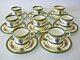 Wedgwood Sheerness (8) Demitasse Cups & Saucers Blue Cameo-green Trim Over Ivory
