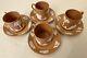 Wedgwood Terracotta Jasperware Set Of 4 Matched Demitasse Cups And Saucers