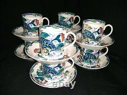 Wedgwood Water Nymph set of 8 extremely rare demitasse cups/saucers