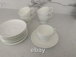 Wedgwood White Bone China -set of 10 demitasse cups and saucers