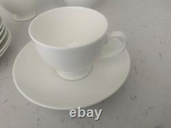 Wedgwood White Bone China -set of 10 demitasse cups and saucers