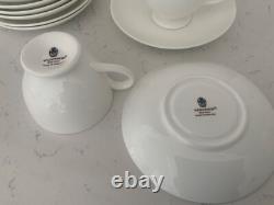 Wedgwood White Bone China -set of 10 demitasse cups and saucers