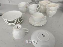 Wedgwood White Bone China -set of 10 demitasse cups and saucers