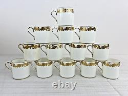 Wedgwood Whitehall Demitasse Bone China Tea Set 13 Espresso Cups & 12 Saucers