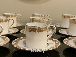 Wedgwood Whitehall White Demitasse Cups and Saucers Set of 11