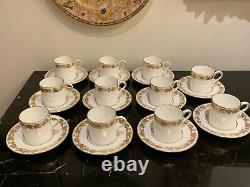 Wedgwood Whitehall White Demitasse Cups and Saucers Set of 11