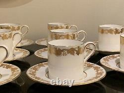 Wedgwood Whitehall White Demitasse Cups and Saucers Set of 11