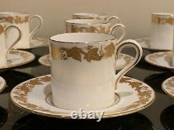 Wedgwood Whitehall White Demitasse Cups and Saucers Set of 11