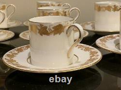 Wedgwood Whitehall White Demitasse Cups and Saucers Set of 11