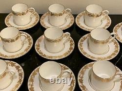 Wedgwood Whitehall White Demitasse Cups and Saucers Set of 11