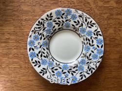 Wedgwood blue & silver lustre bone china demitasse 10 cups and 11 saucers WH2688