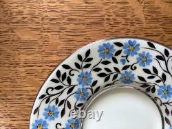 Wedgwood blue & silver lustre bone china demitasse 10 cups and 11 saucers WH2688