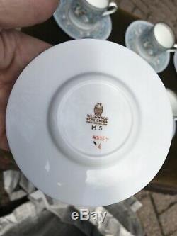 Wedgwood china 6 demitasse cups saucers demi Florentine turquoise dragons
