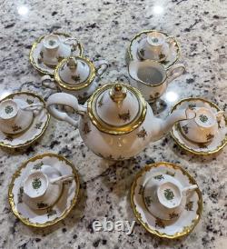 Weimar 17010 Big Flowers 17 Pc Demitasse Set. Made In Germany Brand New