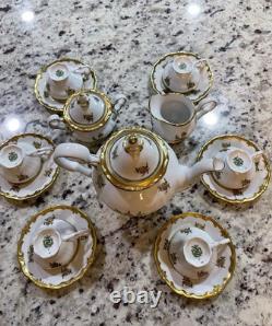 Weimar 17010 Big Flowers 17 Pc Demitasse Set. Made In Germany Brand New