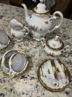 Weimar 17010 Big Flowers 17 Pc Demitasse Set. Made In Germany Brand New