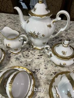 Weimar 17010 Big Flowers 17 Pc Demitasse Set. Made In Germany Brand New