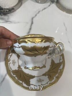 Weimar Jutta Gold Leaf Demitasse 6 Cups With Saucers. Excellent