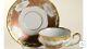 Weimar Jutta White/gold (6) Demitasse Tea Cups/ Saucers Set