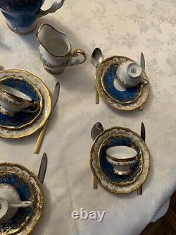 Weimar Katharina Porcelain Blue/ White Demitasse Set. Really Pretty
